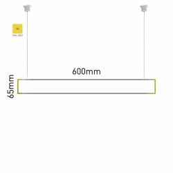 Cartello modulare intercambiabile a sospensione signcode color suspension 65x600 mm HxB YE-giallo-RAL1023 Cartello modulare intercambiabile a sospensione signcode color suspension 65x600 mm HxB YE-giallo-RAL1023