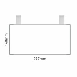 Cartello modulare intercambiabile con sistema a soffitto signcode ceiling 148x297 mm HxB