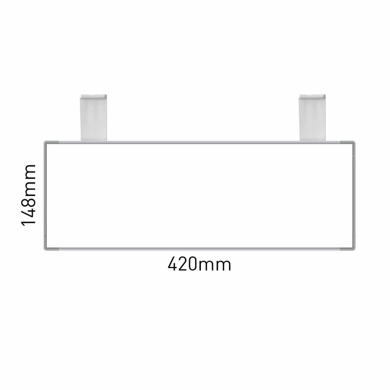 Cartello modulare intercambiabile con sistema a soffitto signcode ceiling 148x420 mm HxB