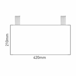 Cartello modulare intercambiabile con sistema a soffitto signcode ceiling 210x420 mm HxB Cartello modulare intercambiabile con sistema a soffitto signcode ceiling 210x420 mm HxB