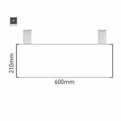 Cartello modulare intercambiabile con sistema a soffitto signcode color ceiling 210x600 mm HxB AC-antracite-RAL7016 Cartello modulare intercambiabile con sistema a soffitto signcode color ceiling 210x600 mm HxB AC-antracite-RAL7016