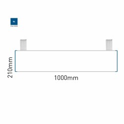 Cartello modulare intercambiabile con sistema a soffitto signcode color ceiling 210x1000 mm HxB BL-blu-RAL5005 Cartello modulare intercambiabile con sistema a soffitto signcode color ceiling 210x1000 mm HxB BL-blu-RAL5005