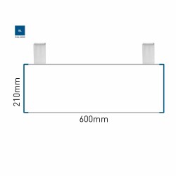 Cartello modulare intercambiabile con sistema a soffitto signcode color ceiling 210x600 mm HxB BL-blu-RAL5005 Cartello modulare intercambiabile con sistema a soffitto signcode color ceiling 210x600 mm HxB BL-blu-RAL5005