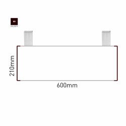 Cartello modulare intercambiabile con sistema a soffitto signcode color ceiling 210x600 mm HxB BR-marrone-RAL8019 Cartello modulare intercambiabile con sistema a soffitto signcode color ceiling 210x600 mm HxB BR-marrone-RAL8019