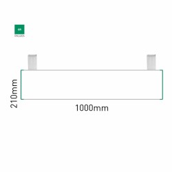 Cartello modulare intercambiabile con sistema a soffitto signcode color ceiling 210x1000 mm HxB GR-verde-RAL6024 Cartello modulare intercambiabile con sistema a soffitto signcode color ceiling 210x1000 mm HxB GR-verde-RAL6024