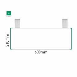 Cartello modulare intercambiabile con sistema a soffitto signcode color ceiling 210x600 mm HxB GR-verde-RAL6024 Cartello modulare intercambiabile con sistema a soffitto signcode color ceiling 210x600 mm HxB GR-verde-RAL6024
