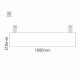 Cartello modulare intercambiabile con sistema a soffitto signcode color ceiling 210x1000 mm HxB LG-grigio chiaro-RAL7035