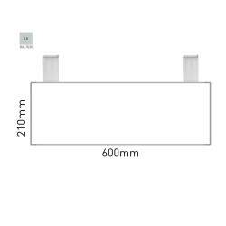 Cartello modulare intercambiabile con sistema a soffitto signcode color ceiling 210x600 mm HxB LG-grigio chiaro-RAL7035 Cartello modulare intercambiabile con sistema a soffitto signcode color ceiling 210x600 mm HxB LG-grigio chiaro-RAL7035