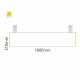 Cartello modulare intercambiabile con sistema a soffitto signcode color ceiling 210x1000 mm HxB YE-giallo-RAL1023