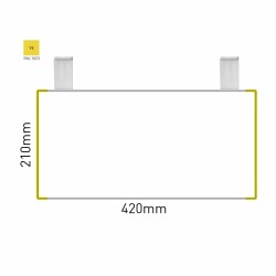 Cartello modulare intercambiabile con sistema a soffitto signcode color ceiling 210x420 mm HxB YE-giallo-RAL1023 Cartello modulare intercambiabile con sistema a soffitto signcode color ceiling 210x420 mm HxB YE-giallo-RAL1023