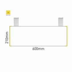 Cartello modulare intercambiabile con sistema a soffitto signcode color ceiling 210x600 mm HxB YE-giallo-RAL1023 Cartello modulare intercambiabile con sistema a soffitto signcode color ceiling 210x600 mm HxB YE-giallo-RAL1023