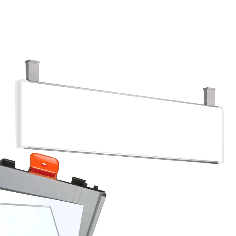 Cartello modulare intercambiabile con sistema a soffitto signcode color ceiling 210x1000 mm HxB WH-bianco-RAL9016