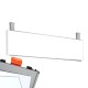 Cartello modulare intercambiabile con sistema a soffitto signcode color ceiling 210x1000 mm HxB WH-bianco-RAL9016