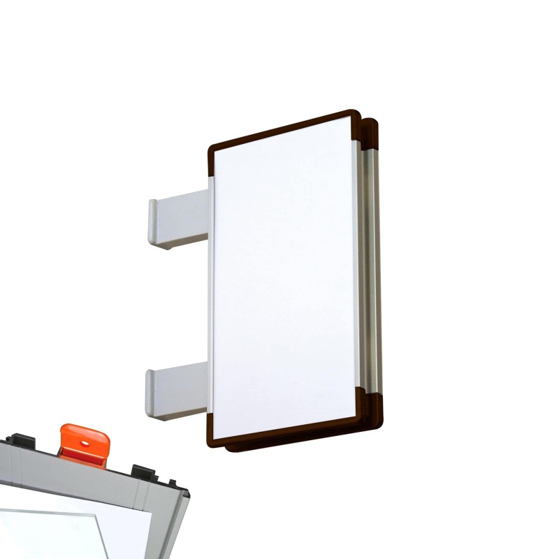 Cartello modulare intercambiabile con sistema a bandiera signcode color flag 297x148 mm HxB BR-marrone-RAL8019