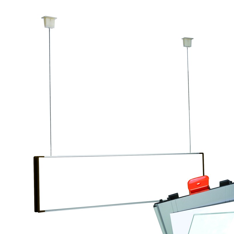 Cartello modulare intercambiabile a sospensione signcode color suspension 210x420 mm HxB BR-marrone-RAL8019