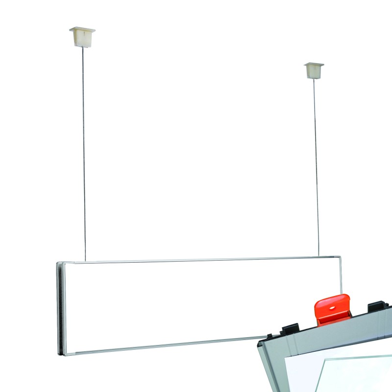 Cartello modulare intercambiabile a sospensione signcode color suspension 210x420 mm HxB LG-grigio chiaro-RAL7035 Cartello modulare intercambiabile a sospensione signcode color suspension 210x420 mm HxB LG-grigio chiaro-RAL7035
