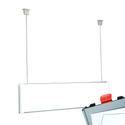 Cartello modulare intercambiabile a sospensione signcode color suspension 105x600 mm HxB WH-bianco-RAL9016 Cartello modulare intercambiabile a sospensione signcode color suspension 105x600 mm HxB WH-bianco-RAL9016