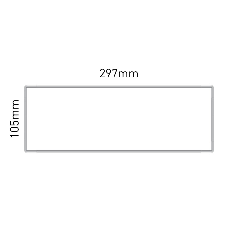 Cartello modulare intercambiabile a parete, alluminio anodizzato signcode wall 105x297 mm HxB