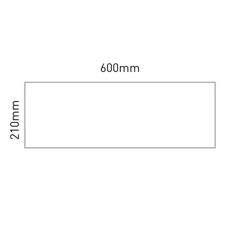 Cartello modulare intercambiabile a parete, alluminio anodizzato signcode wall 210x600 mm HxB