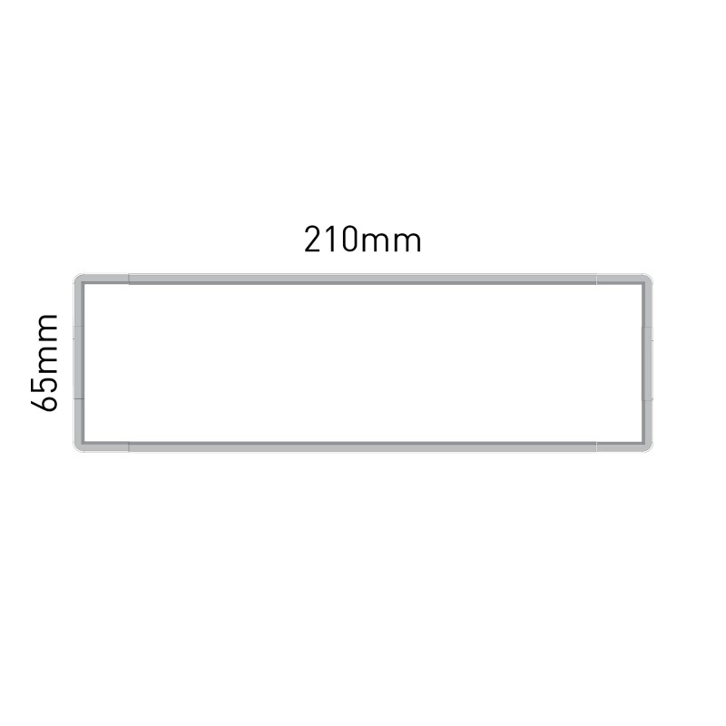 Cartello modulare intercambiabile a parete, alluminio anodizzato signcode wall 65x210 mm HxB