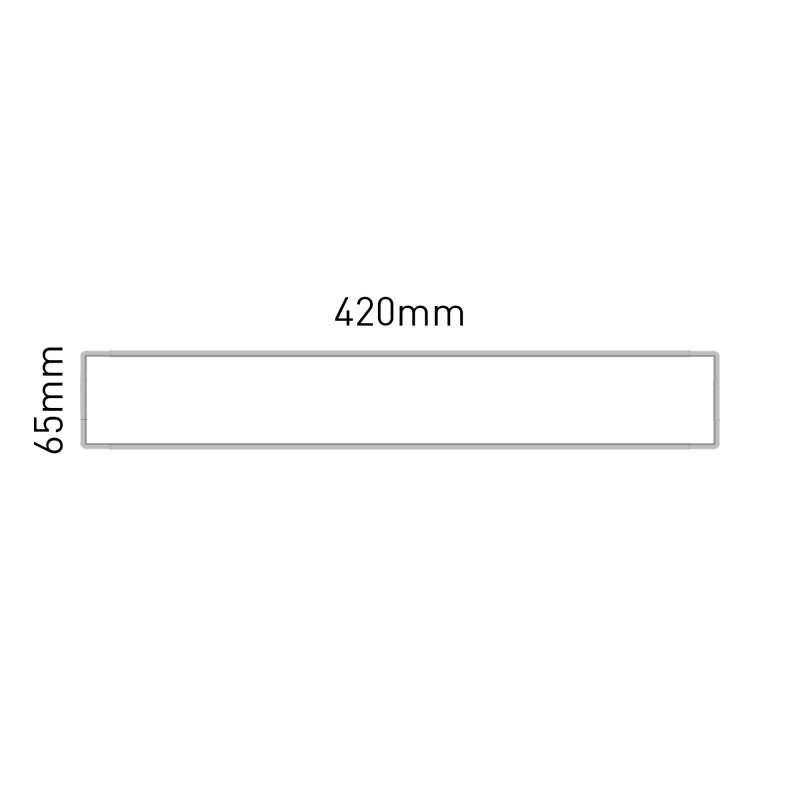 Cartello modulare intercambiabile a parete, alluminio anodizzato signcode wall 65x420 mm HxB