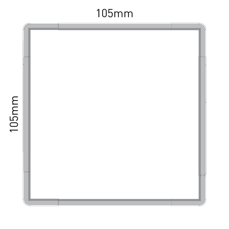 Cartello modulare intercambiabile a parete, alluminio anodizzato signcode wall 105x105 mm HxB