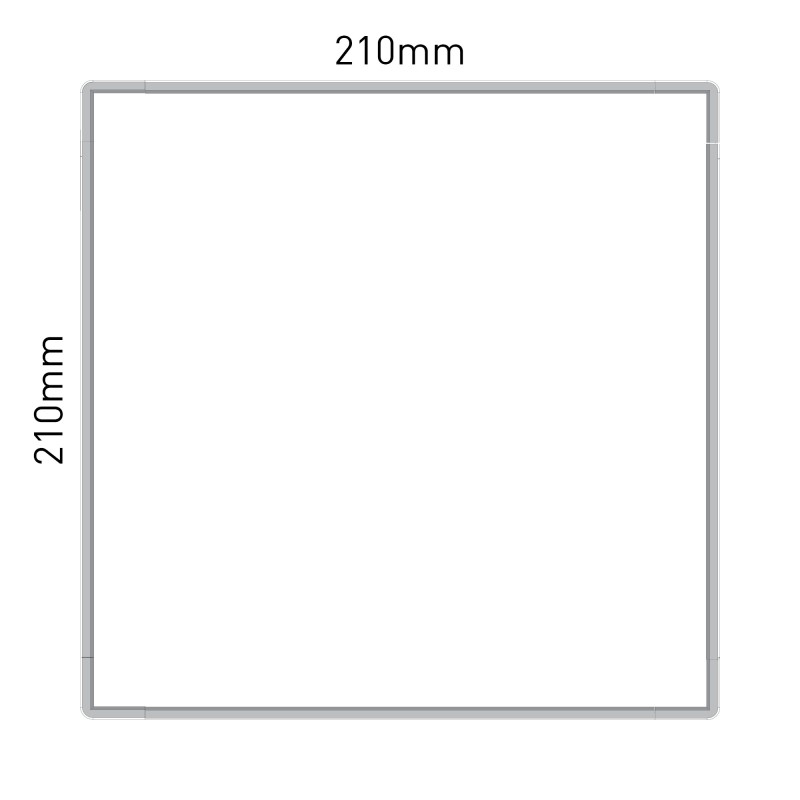 Cartello modulare intercambiabile a parete, alluminio anodizzato signcode wall 210x210 mm HxB