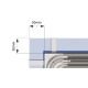 sistema invisibile per fissaggio grandi pannelli backframe 1400x1000 mm HxB
