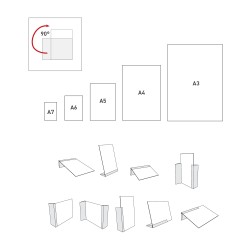 espositore da banco verticale/orizzontale snaprex A3-set completo espositore da banco verticale/orizzontale snaprex A3-set completo