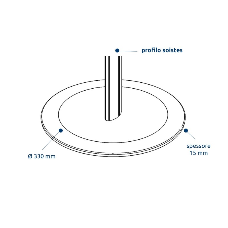 soistes base per interni  base soistes Ø330mm