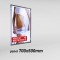 soluzione applicabile a parete e a soffitto fly shine panel light (tasca luminosa) 1 pannello 700x500  verticale