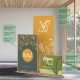 supporto per la stampa da terra in legno di faggio Wood Stand Design 1950x850 mm