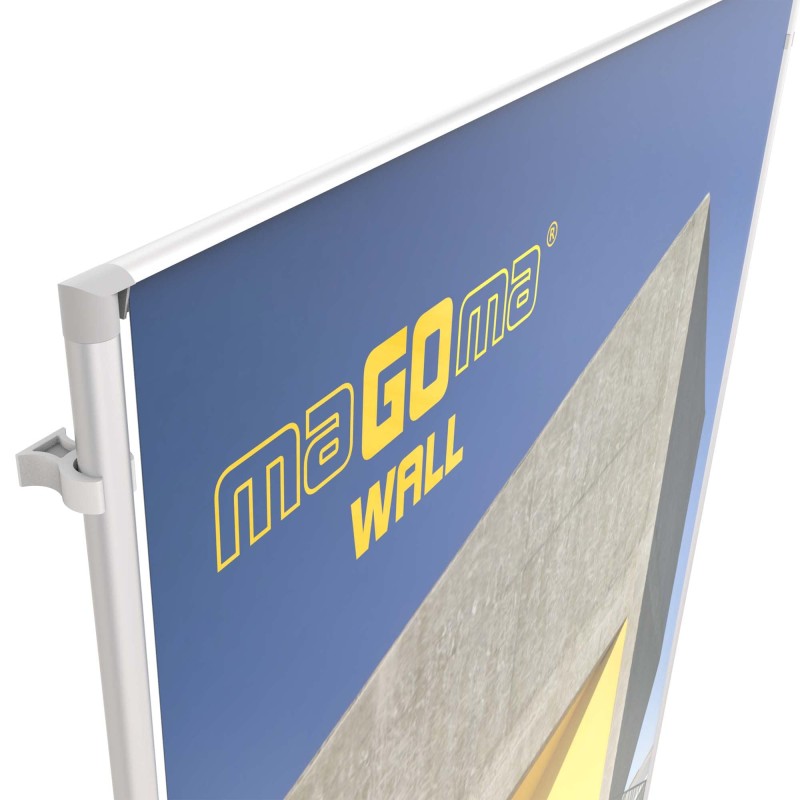 Supporto per stampa da parete con profilo magnetico integrato maGOma Wall