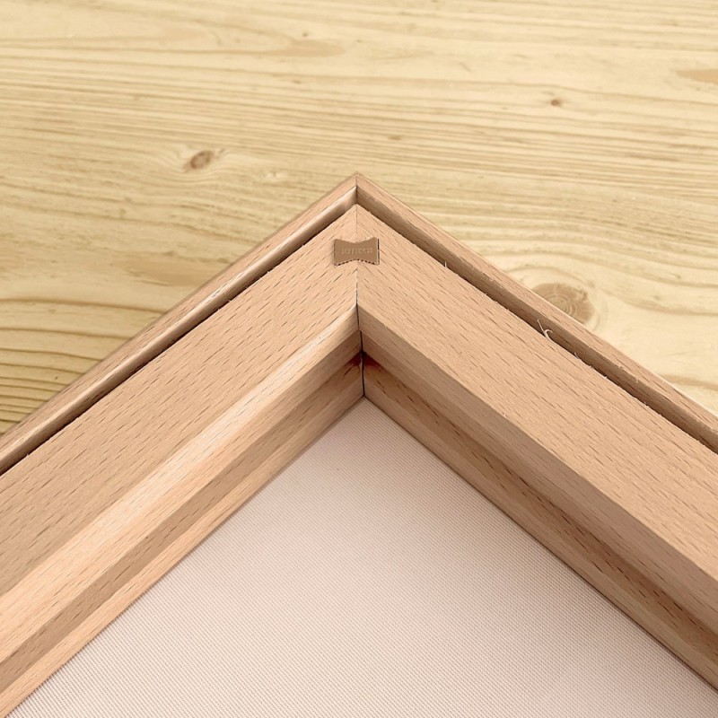 cornice bifacciale per banner in tessuto Frame Wood Floor - cornice + base cornice bifacciale per banner in tessuto Frame Wood Floor - cornice + base