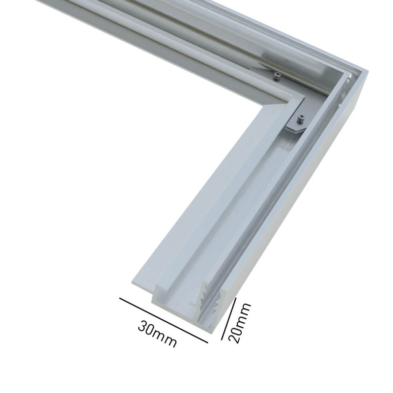 cornice in alluminio per banner in tessuto tiny frame bianco 500x500mm HxB cornice in alluminio per banner in tessuto tiny frame bianco 500x500mm HxB