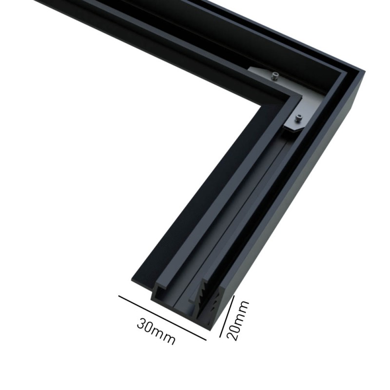 cornice in alluminio per banner in tessuto tiny frame nero 500x500mm HxB cornice in alluminio per banner in tessuto tiny frame nero 500x500mm HxB