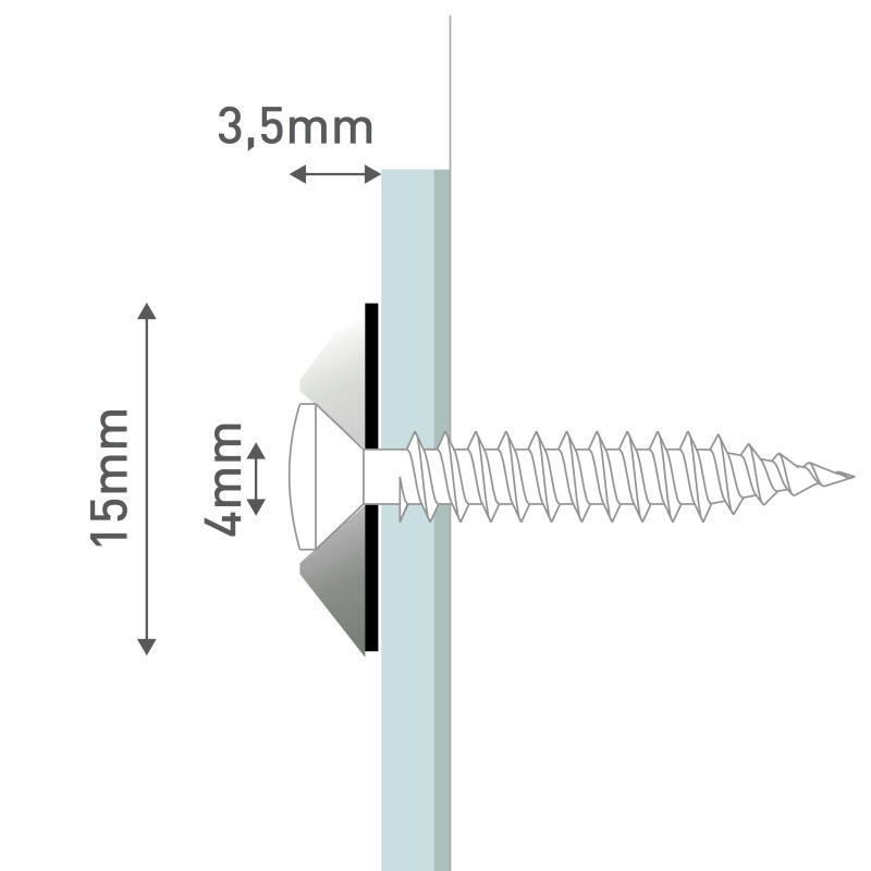 vite torx in acciaio inox fisso ring kombo Ø15 mm