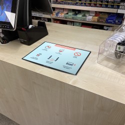Tappetino pubblicitario da banco windo desk A4 Tappetino pubblicitario da banco windo desk A4