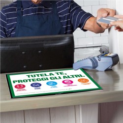 Tappetino pubblicitario da banco windo desk A3 Tappetino pubblicitario da banco windo desk A3