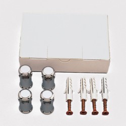 fissaggio in ottone cromato fisso zoom argento satinato 20x27 mm HxB fissaggio in ottone cromato fisso zoom argento satinato 20x27 mm HxB