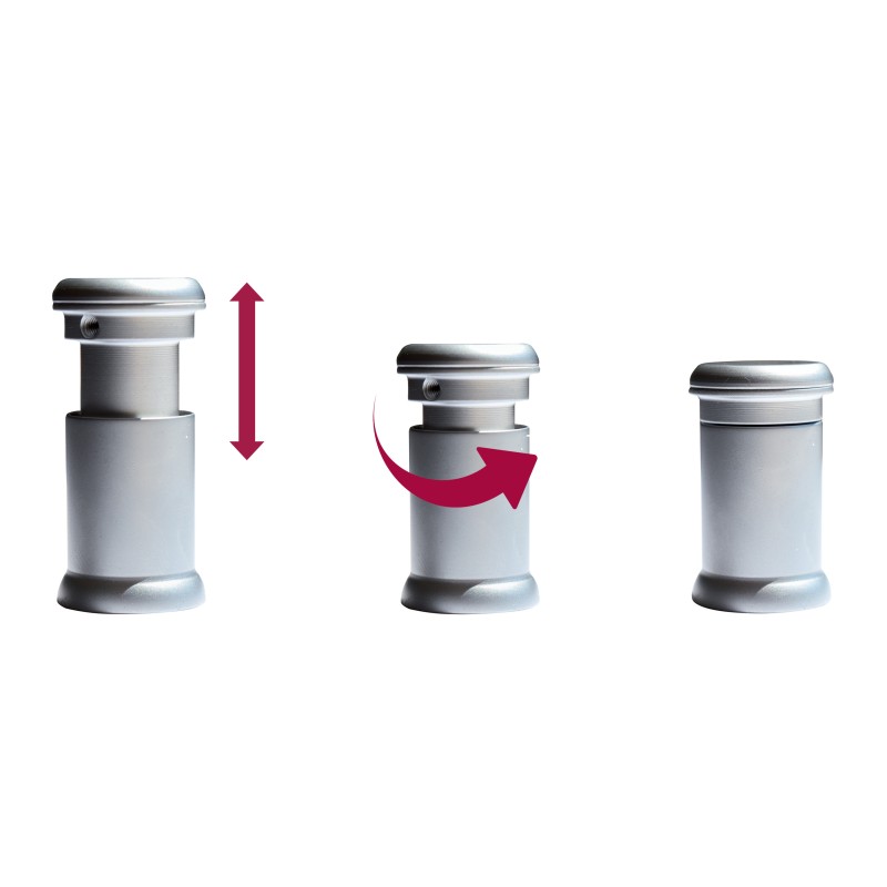 fissaggio in ottone cromato fisso zoom argento satinato 20x27 mm HxB fissaggio in ottone cromato fisso zoom argento satinato 20x27 mm HxB