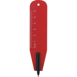 Penna a sfera segnalibro in plastica rossa personalizzata B11003R Penna a sfera segnalibro in plastica rossa personalizzata B11003R