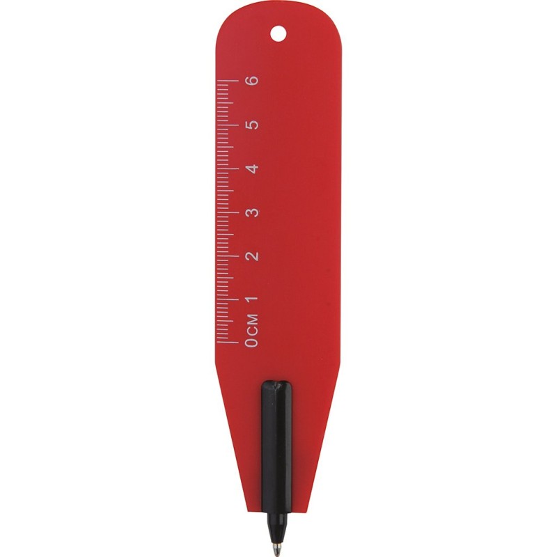 Penna a sfera segnalibro in plastica rossa personalizzata B11003R Penna a sfera segnalibro in plastica rossa personalizzata B11003R