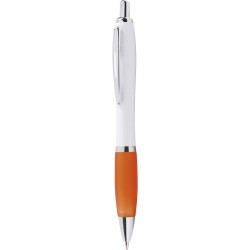 Penna a sfera in plastica e metallo arancione personalizzata B11006A