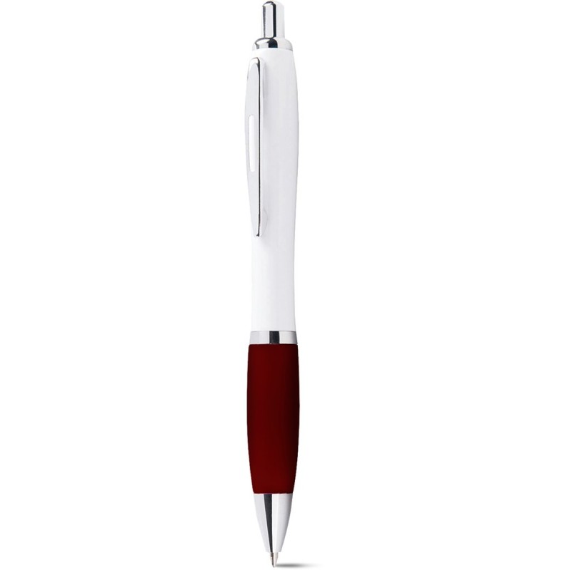 Penna a sfera in plastica e metallo bordeaux personalizzata B11006BO