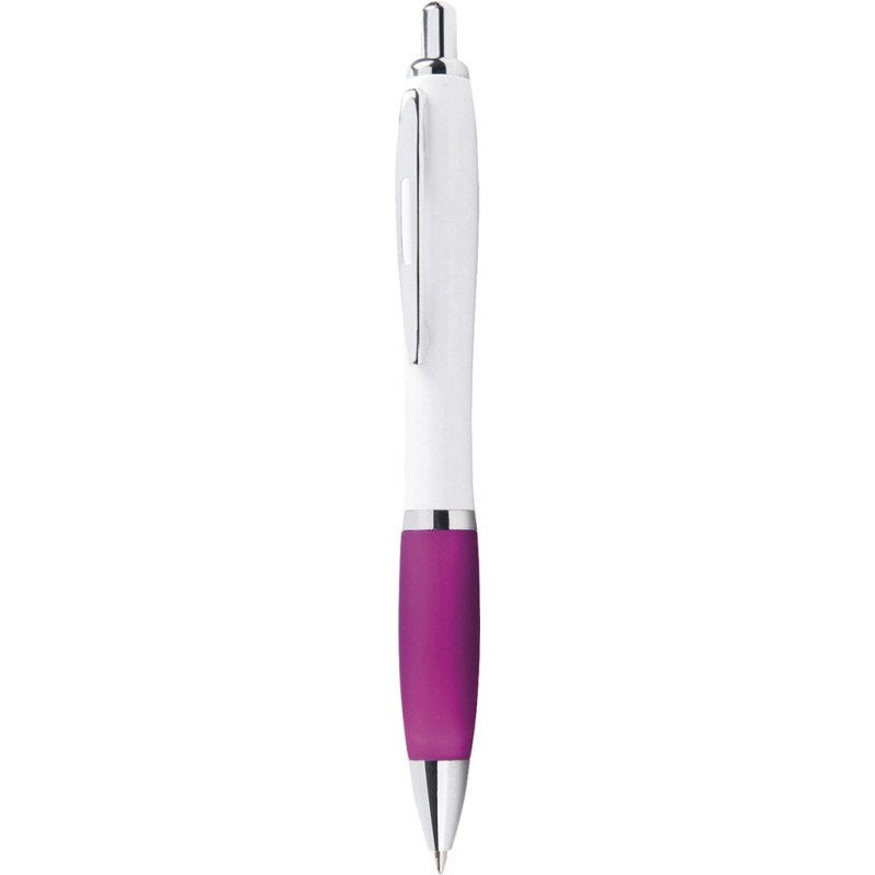 Penna a sfera in plastica e metallo fucsia personalizzata B11006FU Penna a sfera in plastica e metallo fucsia personalizzata B11006FU