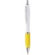 Penna a sfera in plastica e metallo gialla personalizzata B11006G