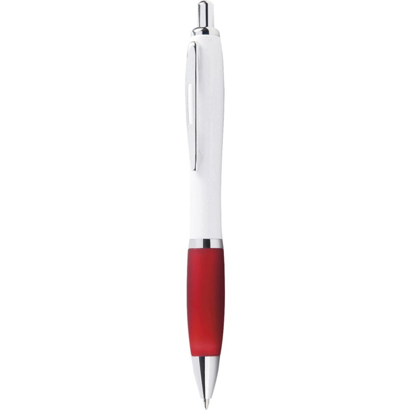 Penna a sfera in plastica e metallo rossa personalizzata B11006R Penna a sfera in plastica e metallo rossa personalizzata B11006R