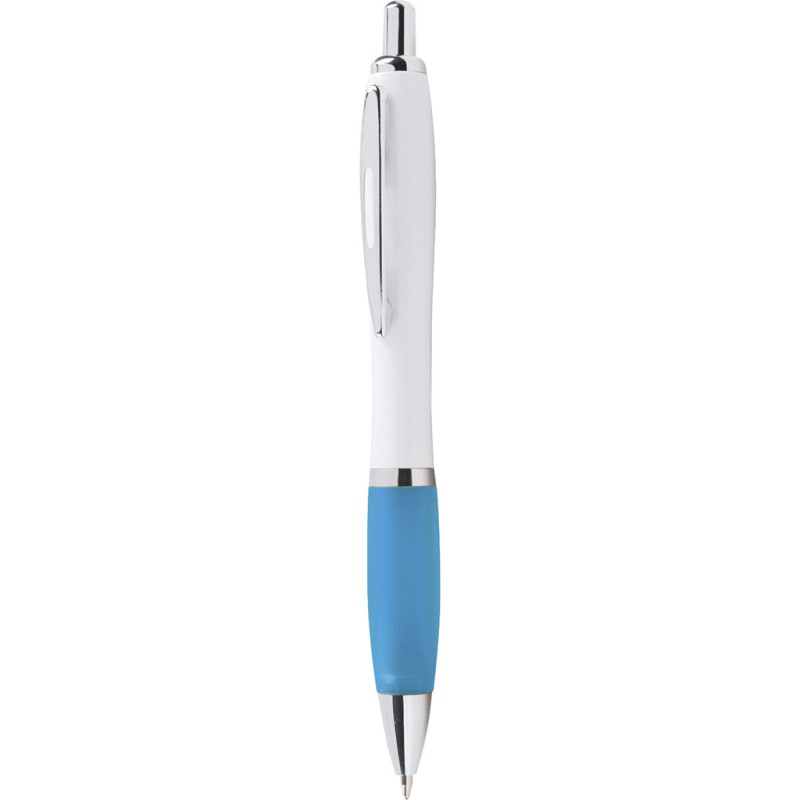 Penna a sfera in plastica e metallo blu sky personalizzata B11006SK