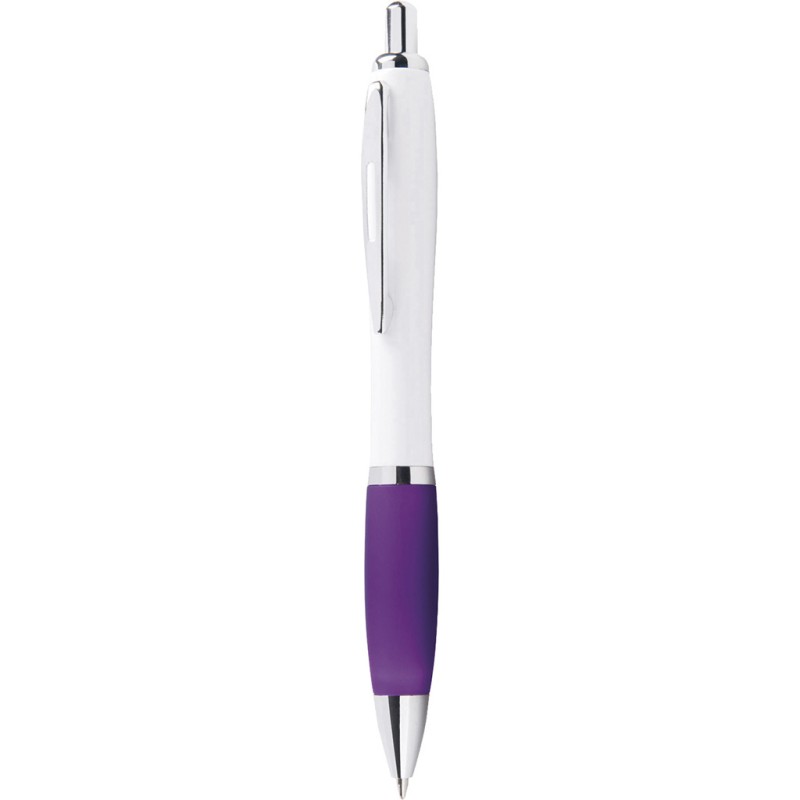 Penna a sfera in plastica e metallo viola personalizzata B11006VL